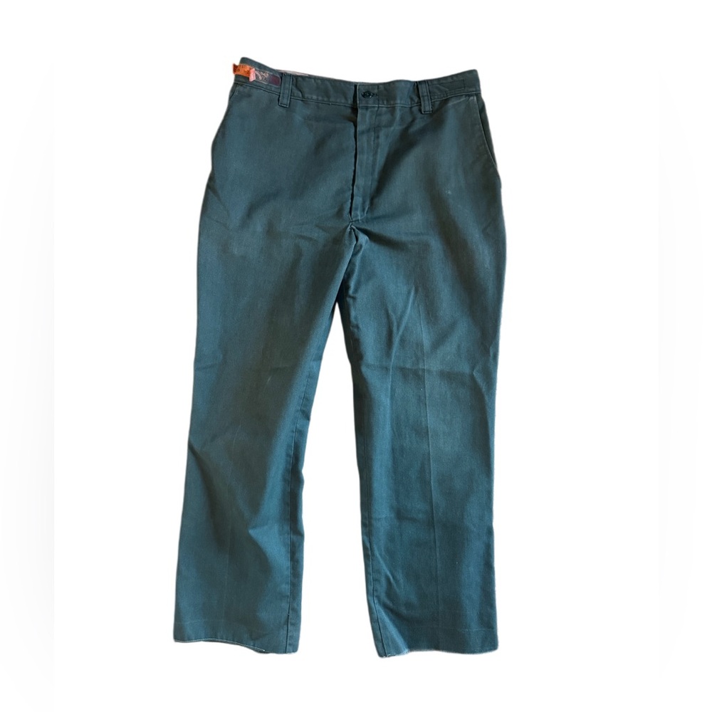 Vintage Men's military issued flat front trouser Green Pants 36x29”